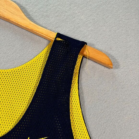 Vintage Michigan Wolverines Basketball Jersey Mens XL Blue Yellow Reversible Y2K - Picture 6 of 12